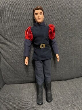 Disney Navy and Red Prince Philip Doll with Gold Buckle